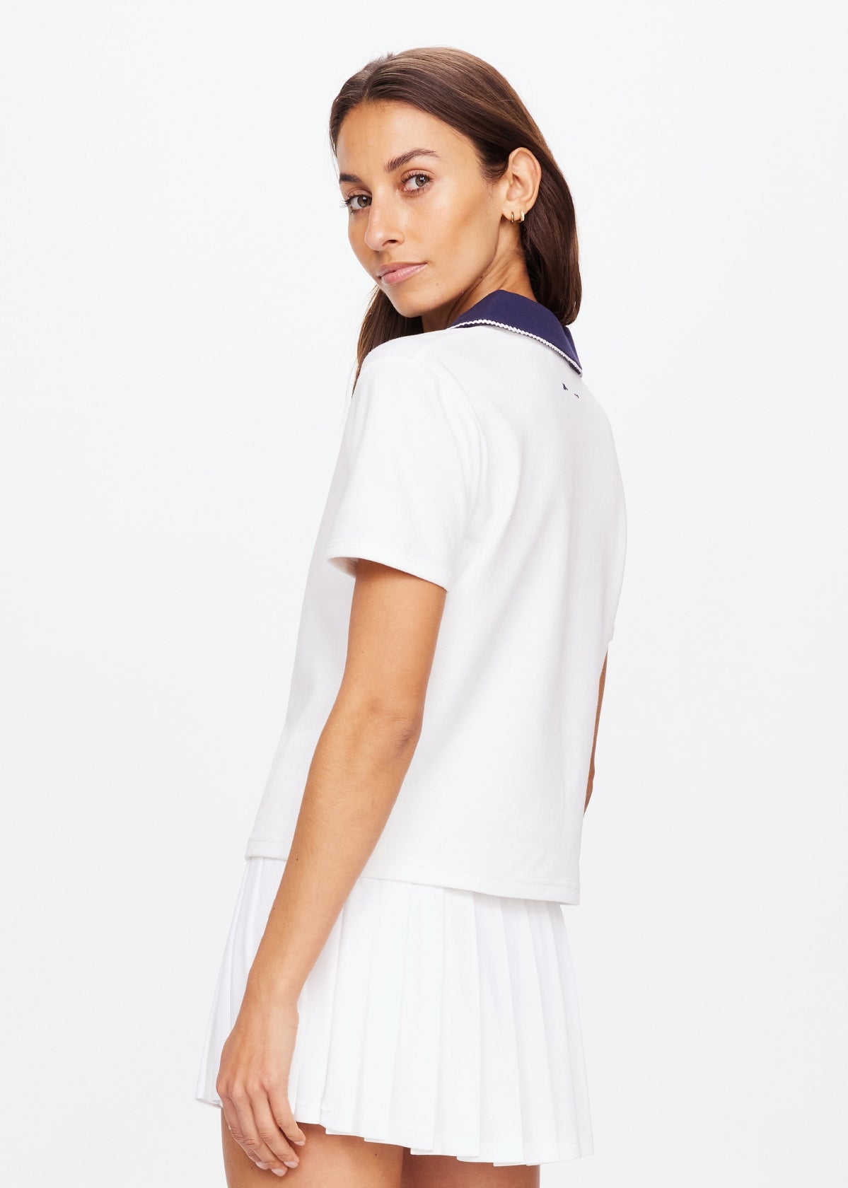 Jacobs V Neck Collared Polo - White