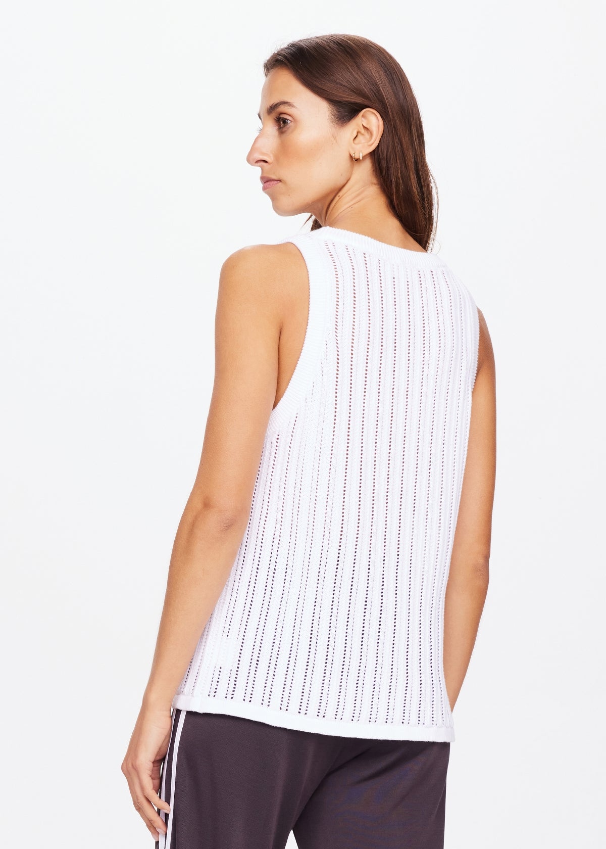 Muse Wales Knit Tank Top - White