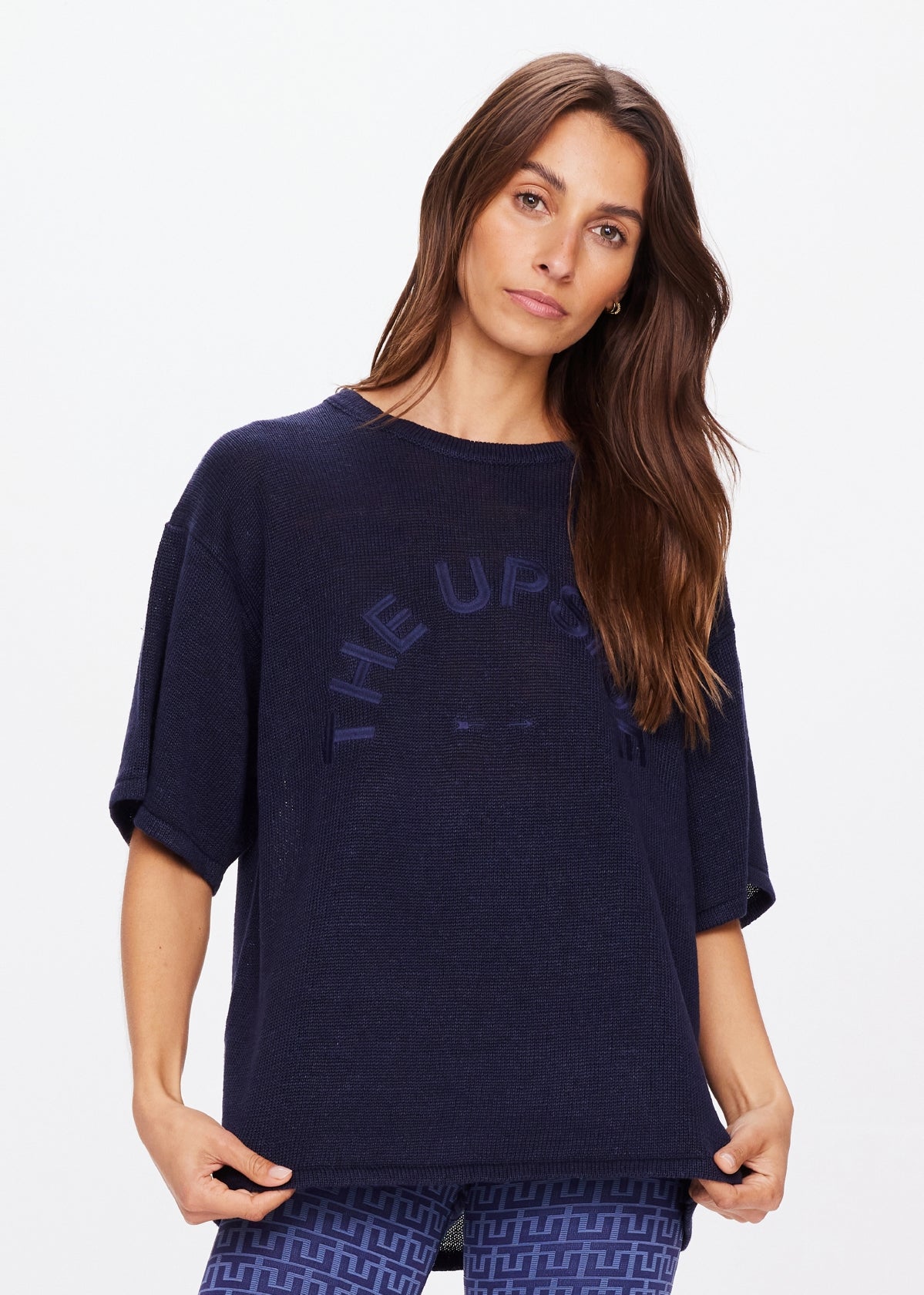 Knitted Sam Tee - Navy