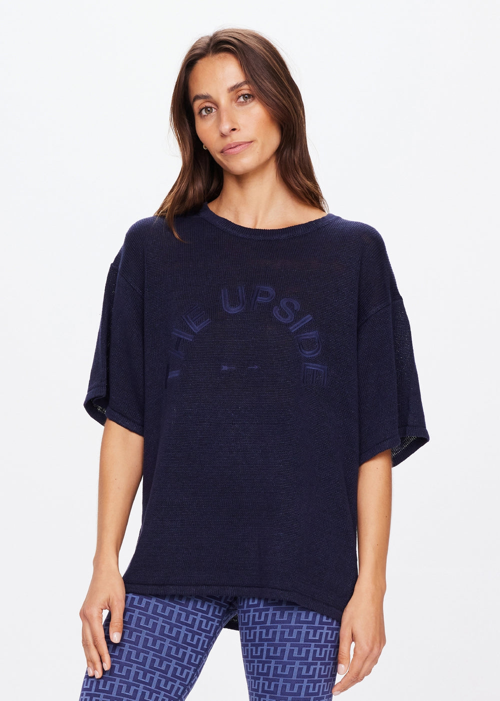 Knitted Sam Tee - Navy