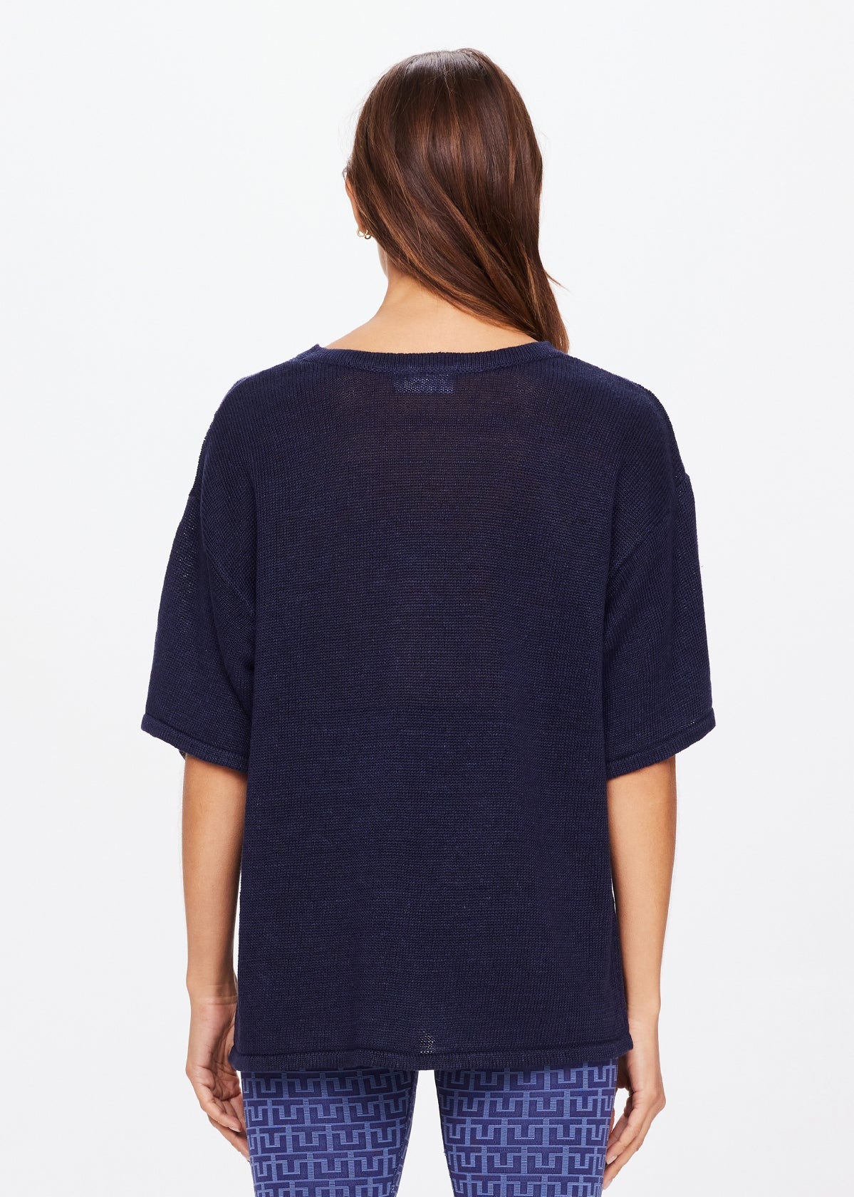 Knitted Sam Tee - Navy