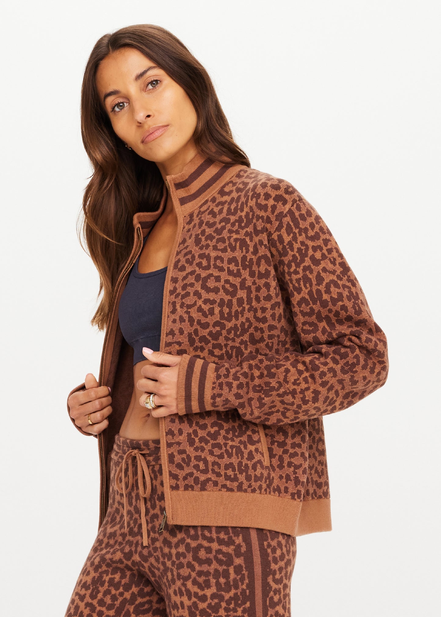 Malawi Margot Knit Jacket - Leopard