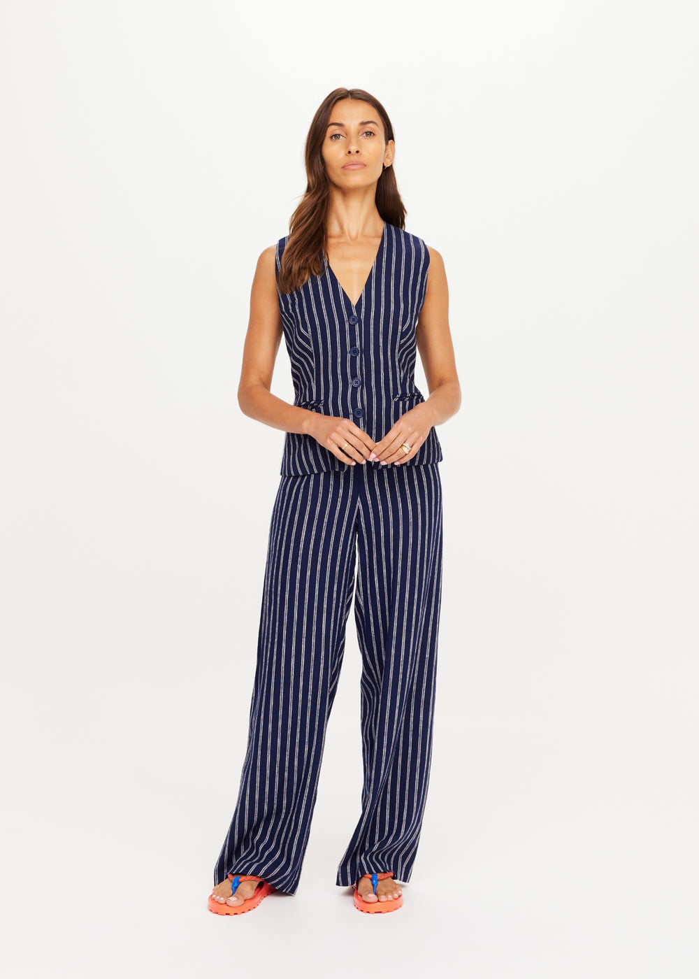 Belize Charli Drawstring Pant - Stripe