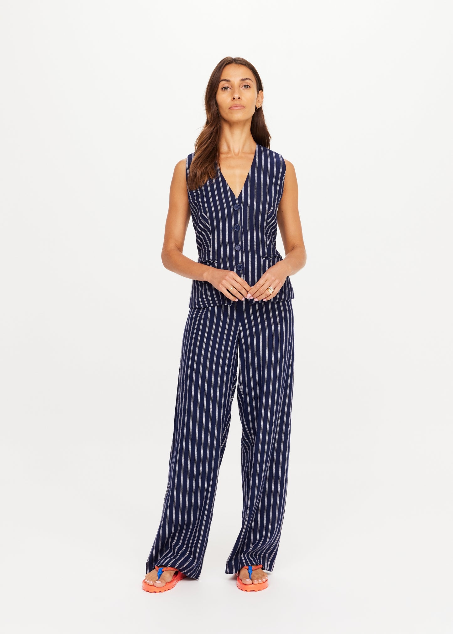 Belize Charli Drawstring Pant - Stripe