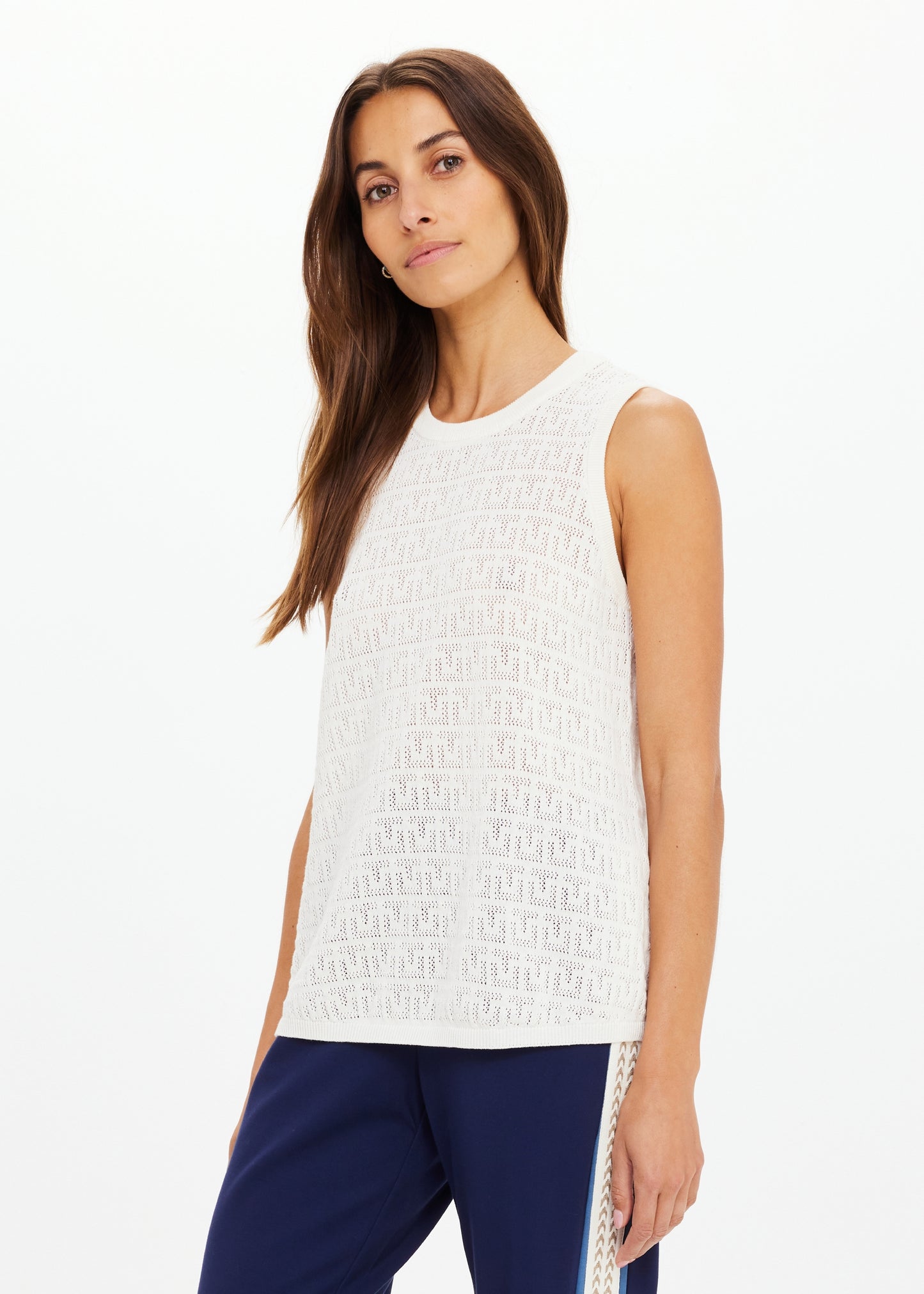 Chennai Knitted Tara Tank - Cream