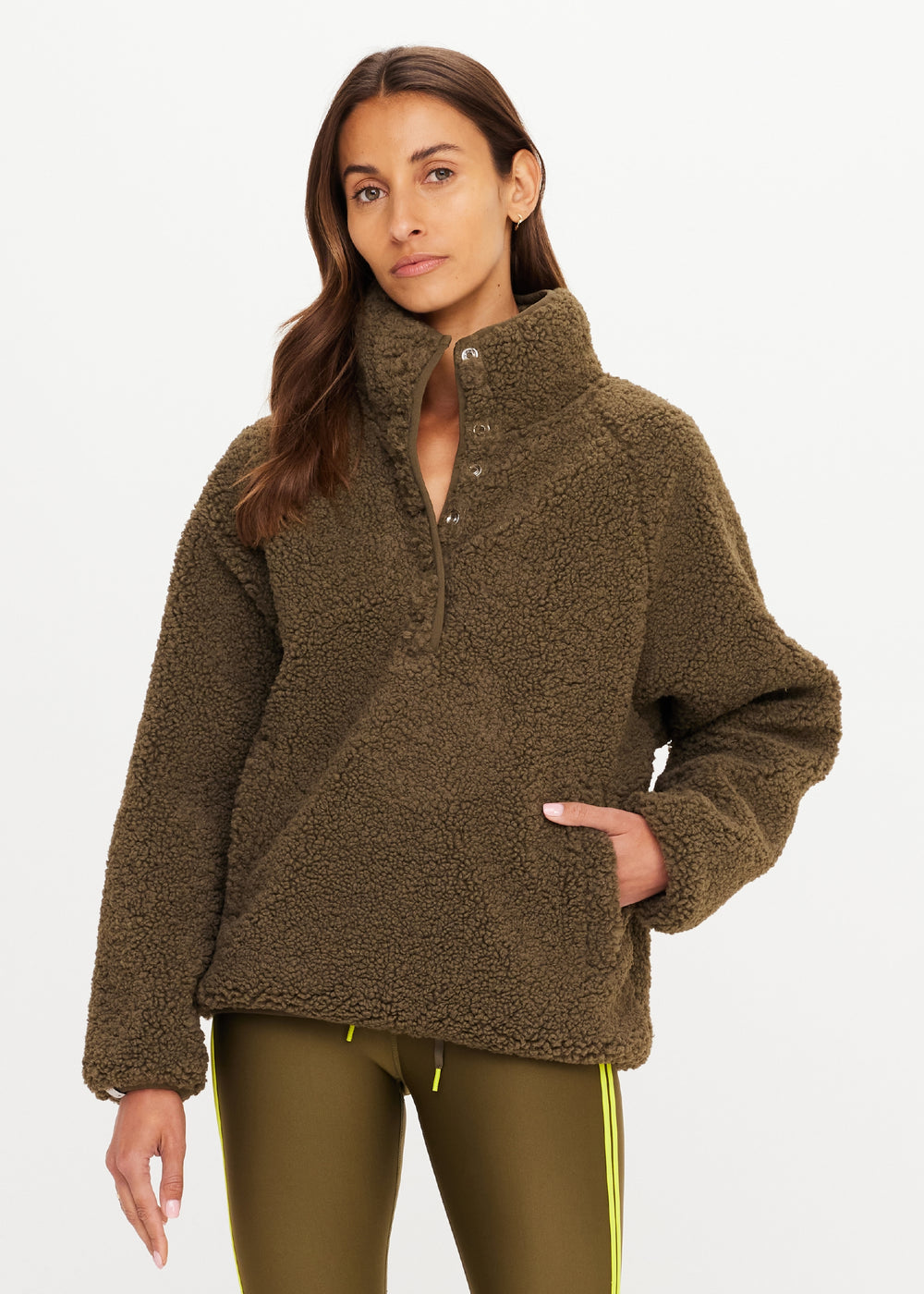 Harlow Fleece Pullover - Olive