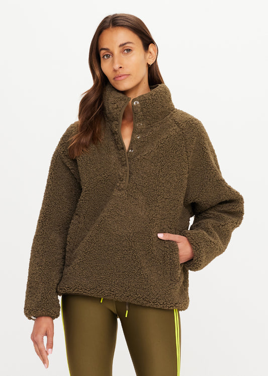 Harlow Fleece Pullover - Olive