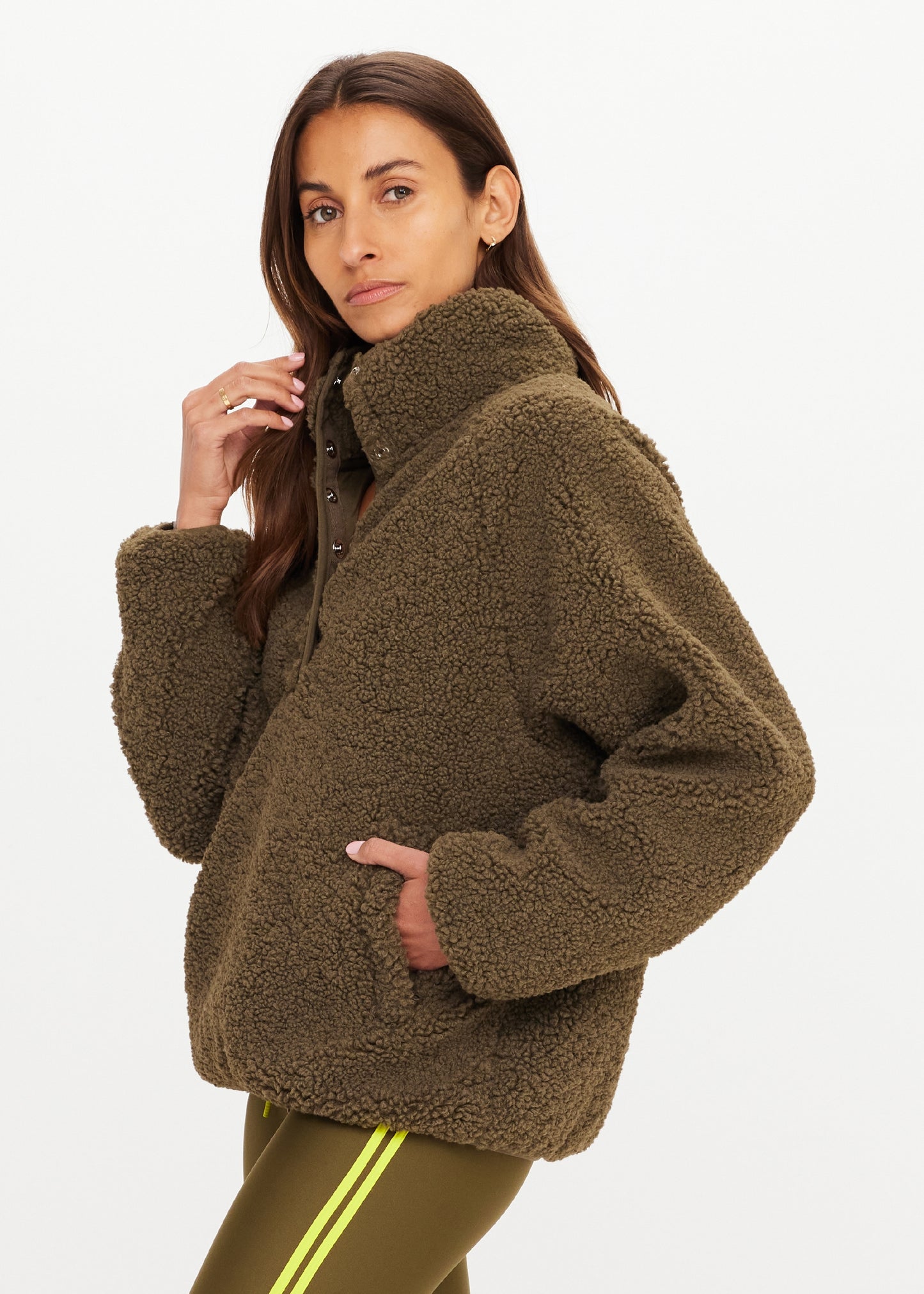 Harlow Fleece Pullover - Olive