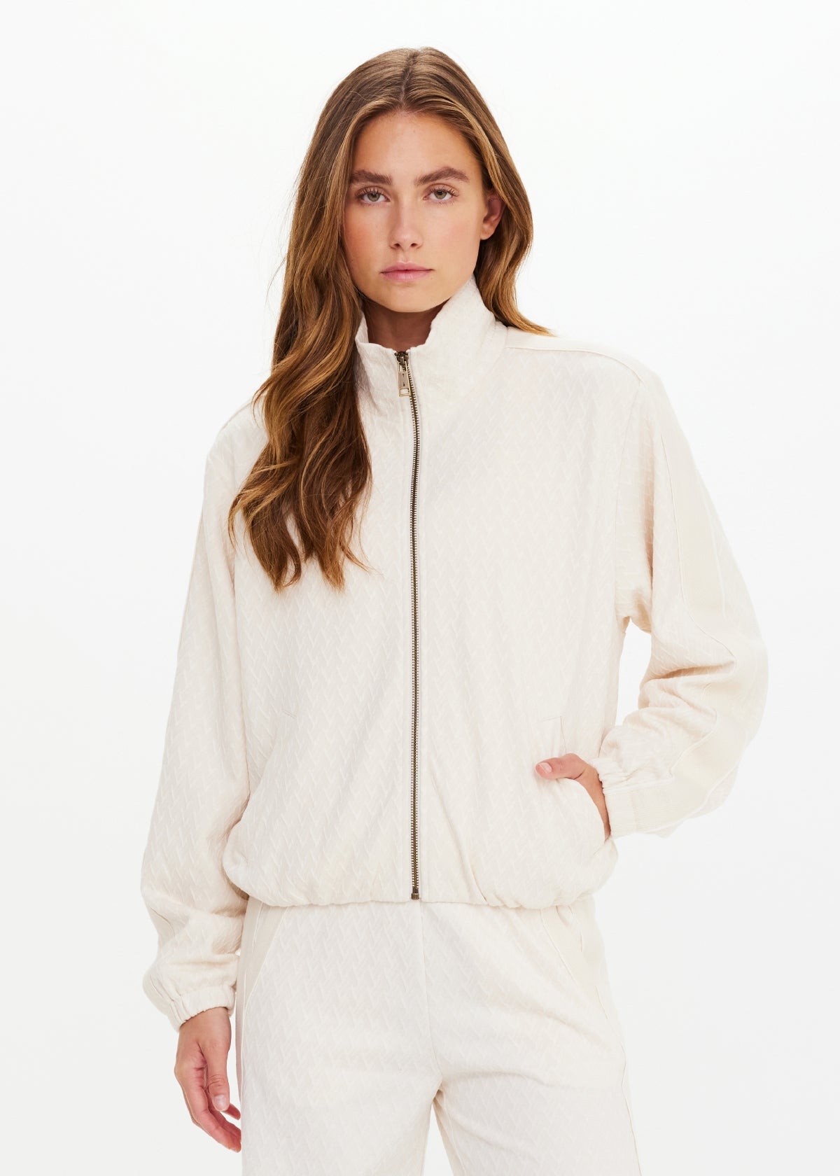 Bow and Arrow Fringe Zip Jacket - Natural
