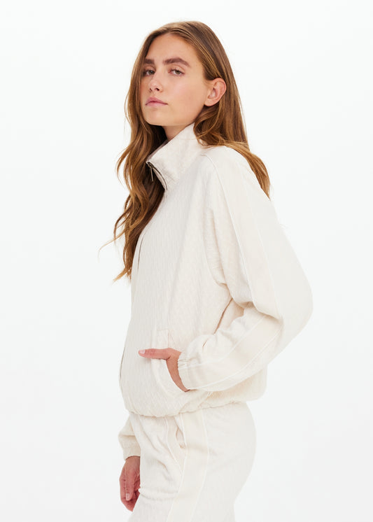 Bow and Arrow Fringe Zip Jacket - Natural