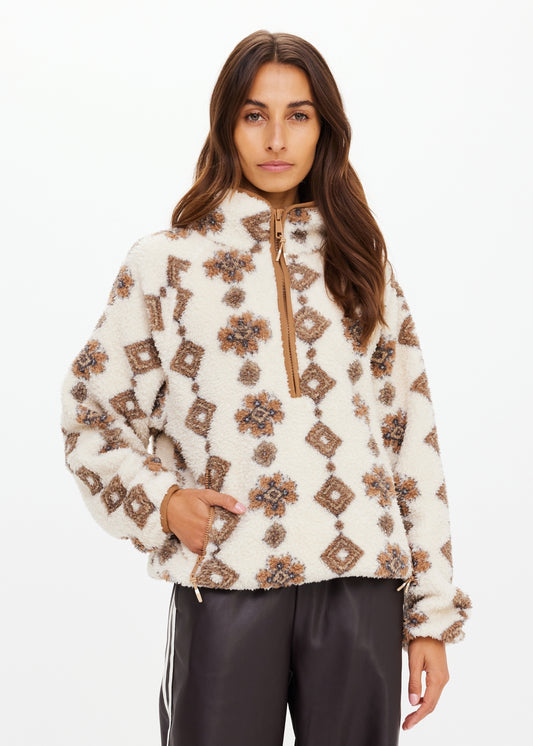 Harlow Fleece Pullover - Abstract