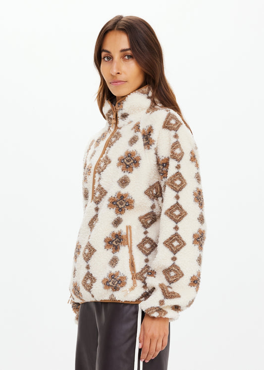 Harlow Fleece Pullover - Abstract
