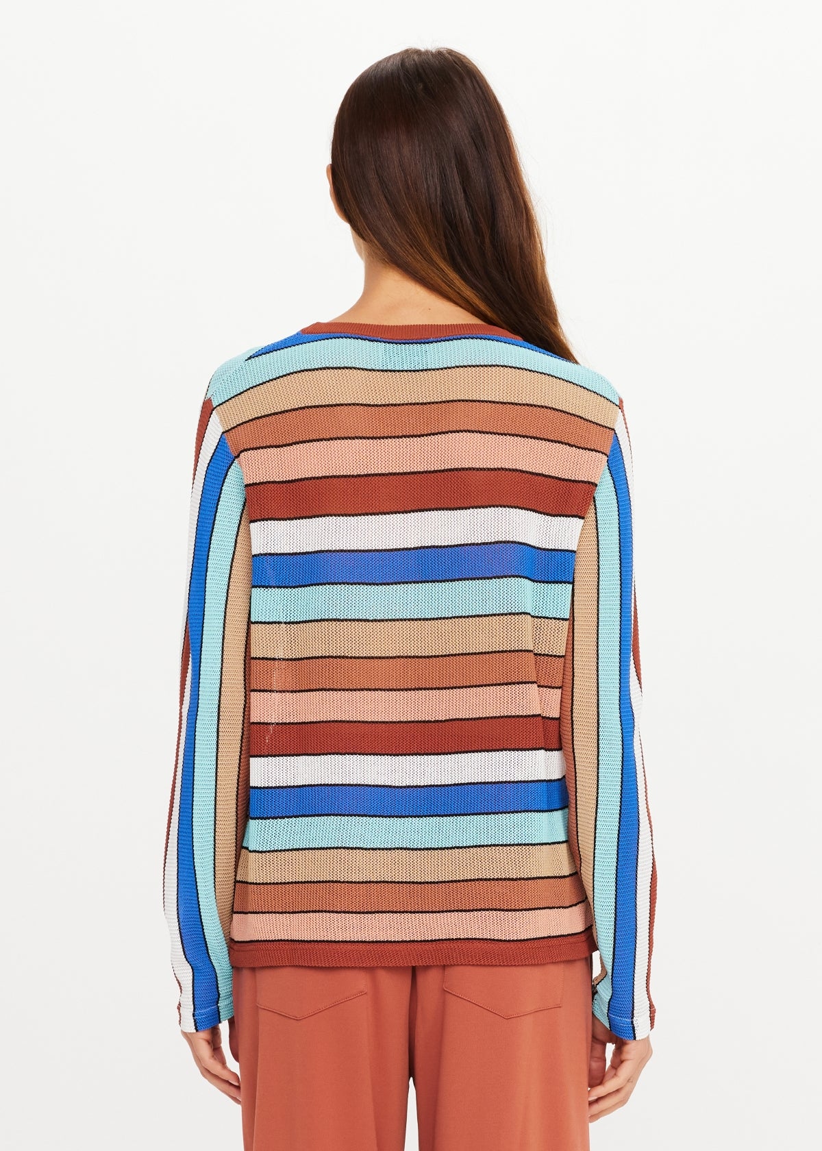 Iza Milla Long Sleeve Knit Top - Stripe