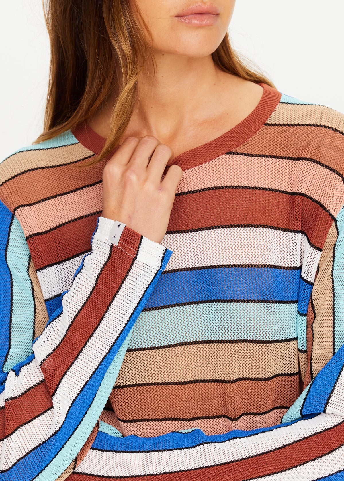 Iza Milla Long Sleeve Knit Top - Stripe