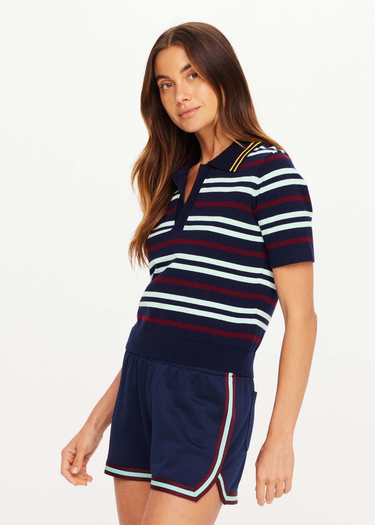 Archie Collared Knit Polo - Stripe
