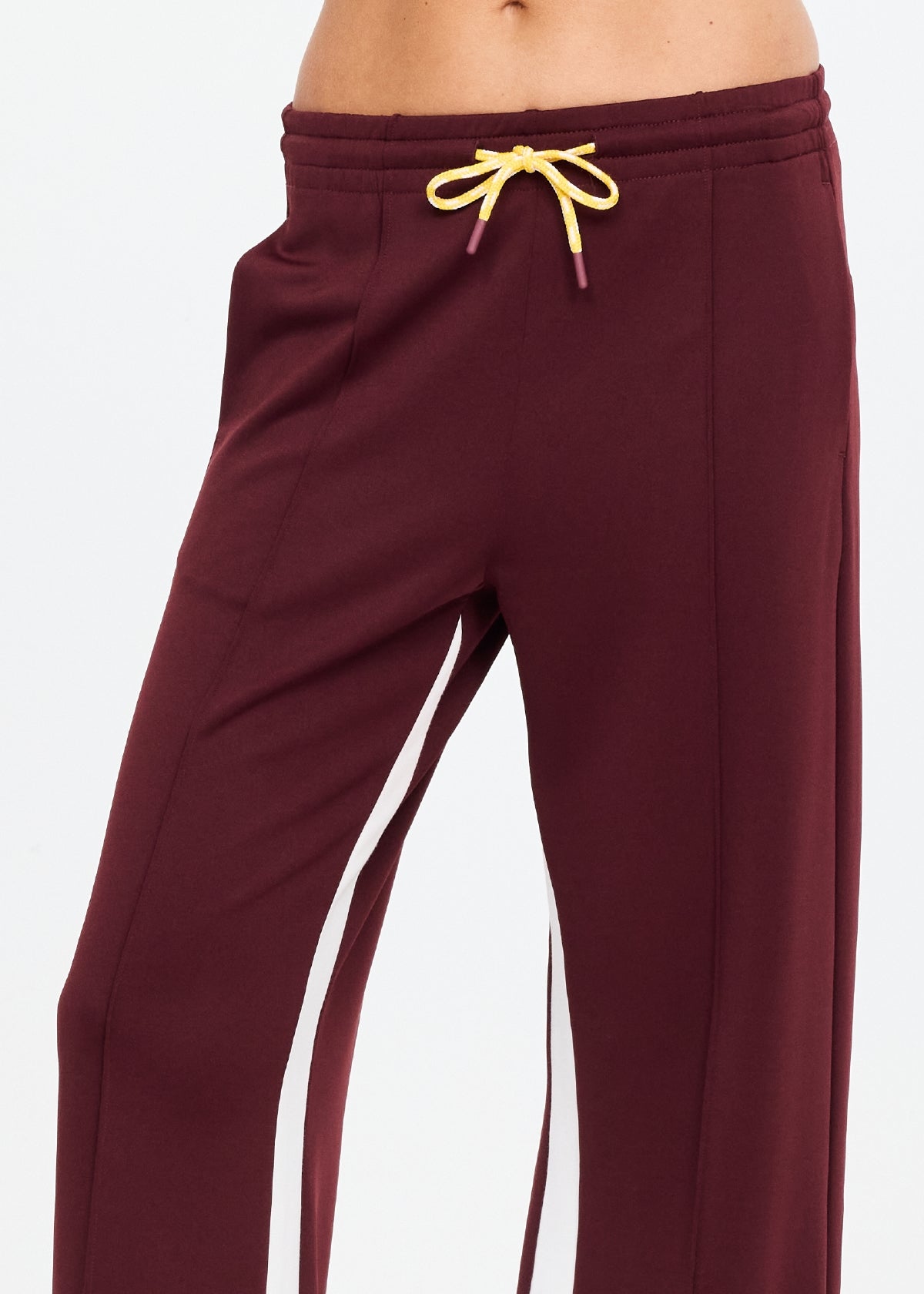 Marnie Panelled Wide Leg Pant - Maroon