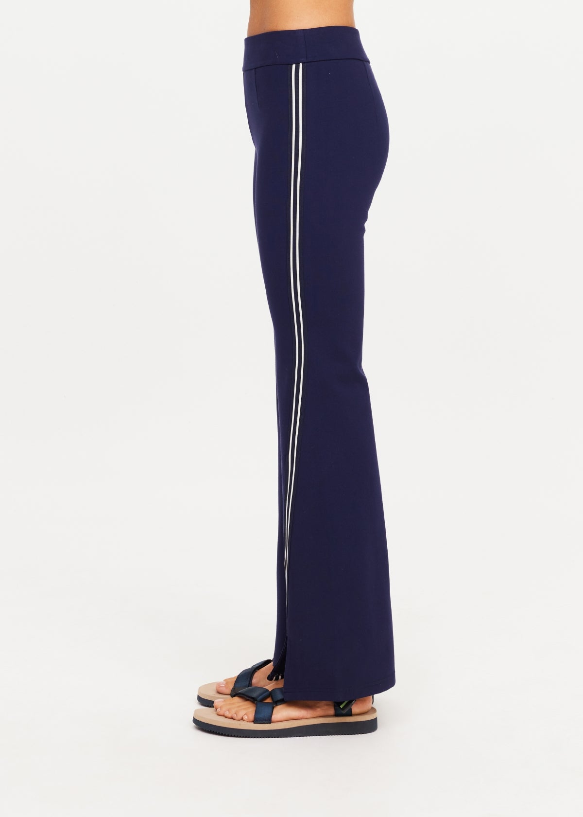 Joyela Panelled Wide Leg Pant - Navy