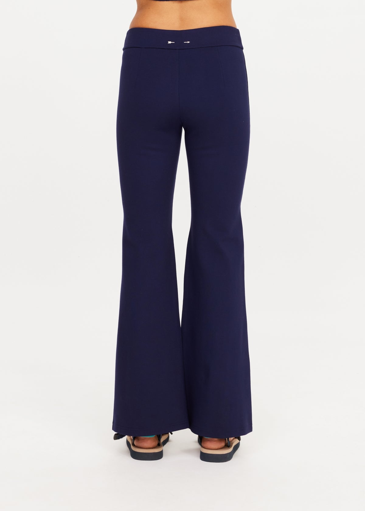 Joyela Panelled Wide Leg Pant - Navy