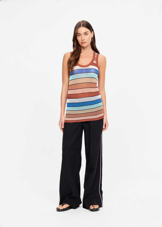 Iza Jet Knit Tank Top - Stripe