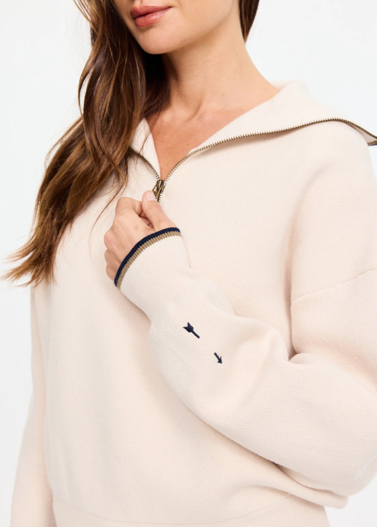 Kairo Half Zip Knit - Natural