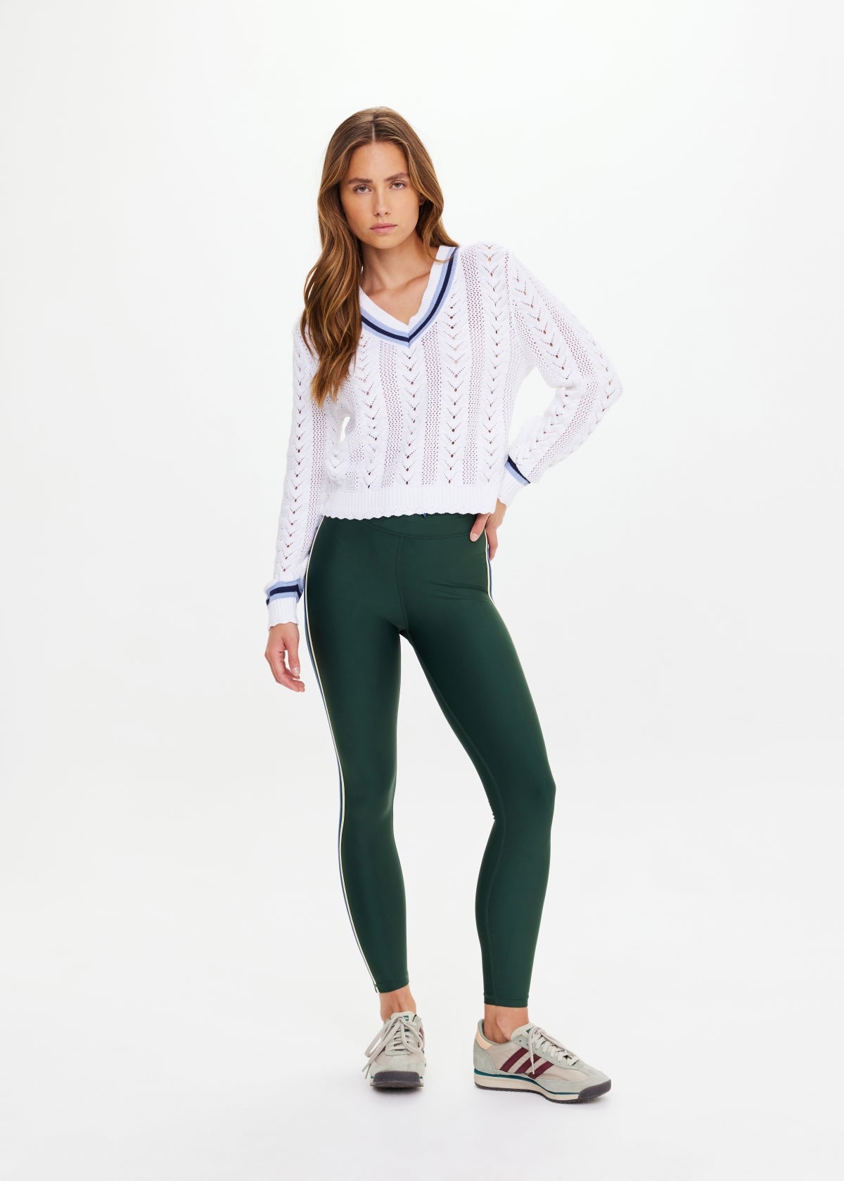 Citta Sonny V Neck Sweater - White