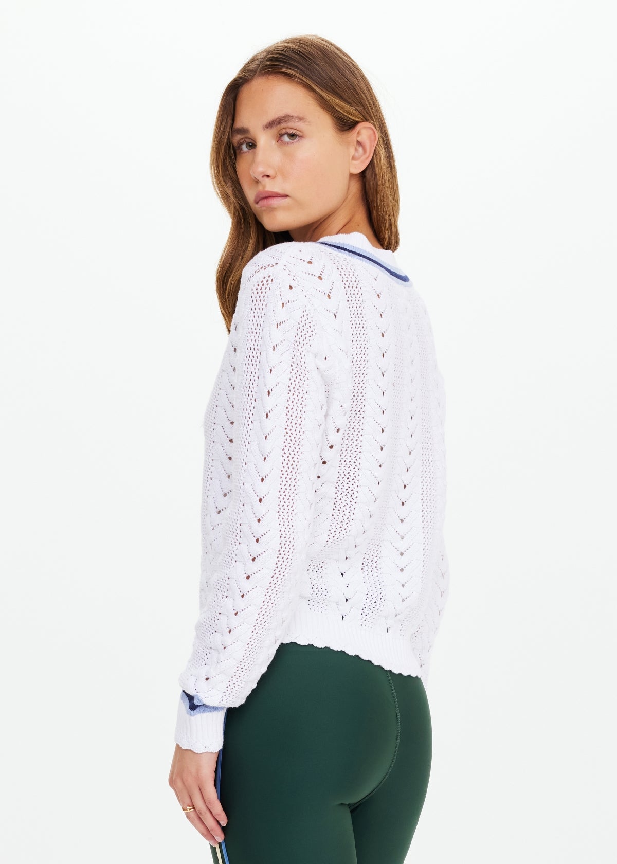 Citta Sonny V Neck Sweater - White