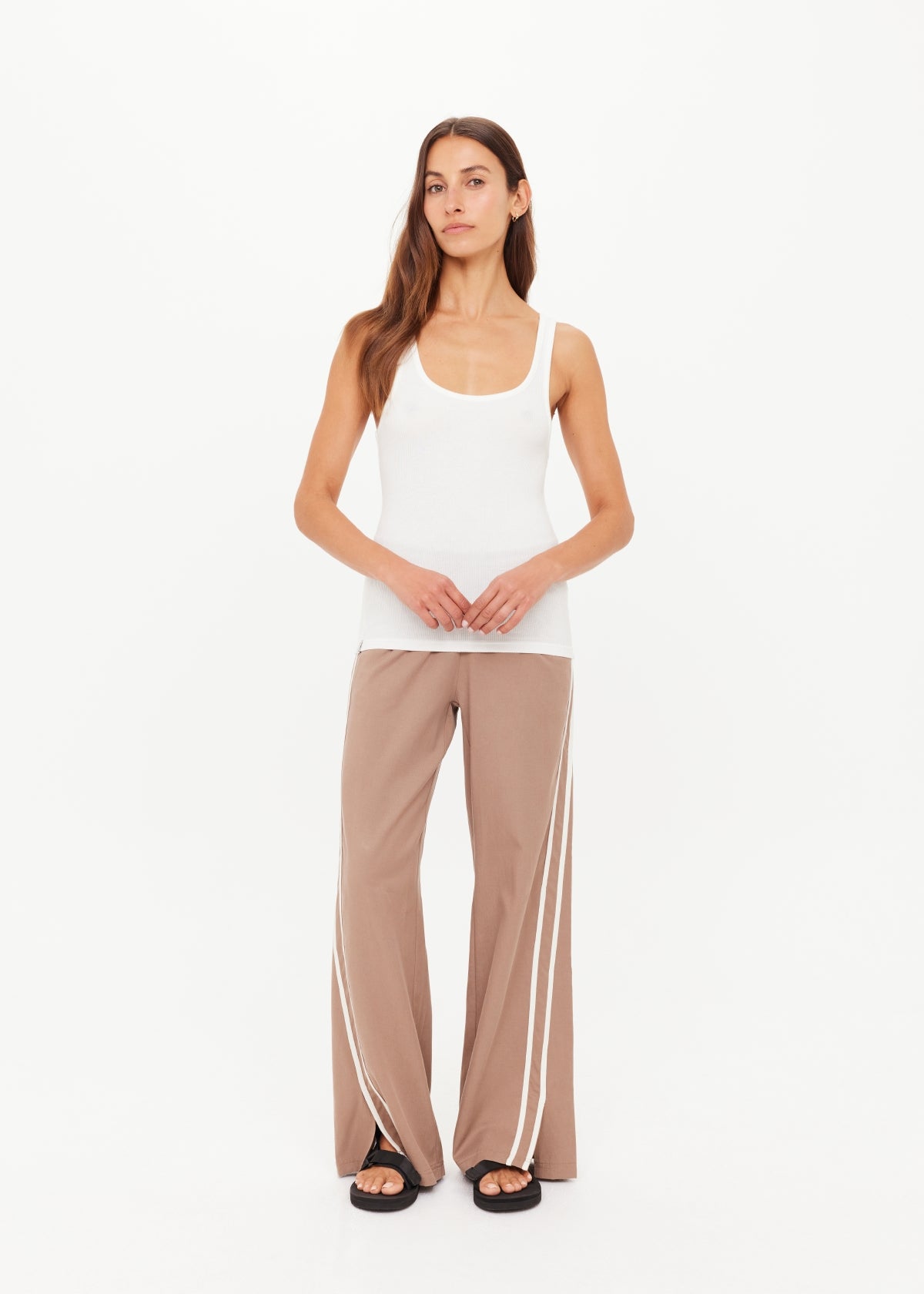 Alysa Racerback Tank Top - White