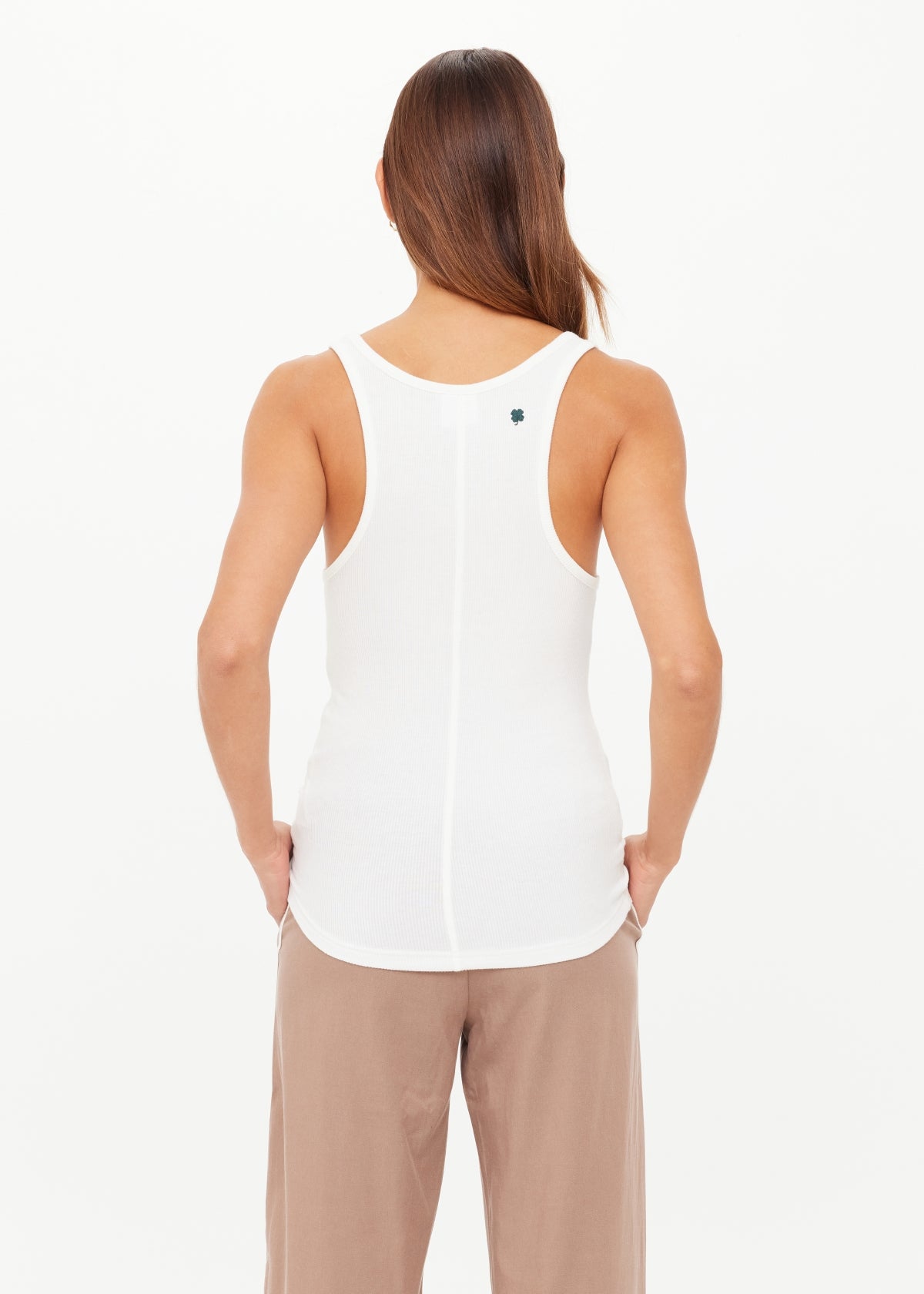 Alysa Racerback Tank Top - White