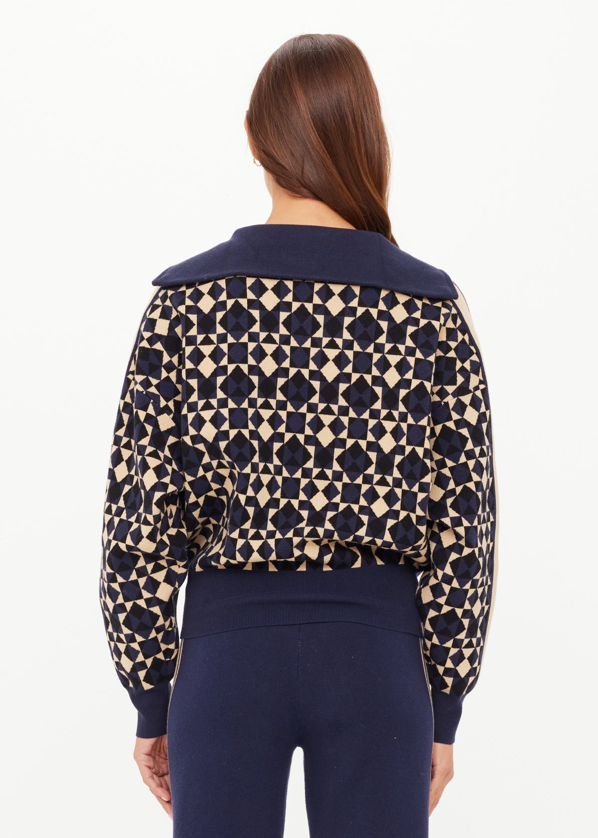 Cosmo Kairo Half Zip Knit - Geo