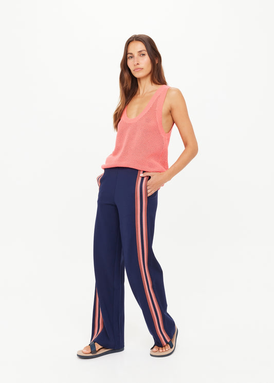 ANANDA WIDE LEG CODY PANT - NAVY
