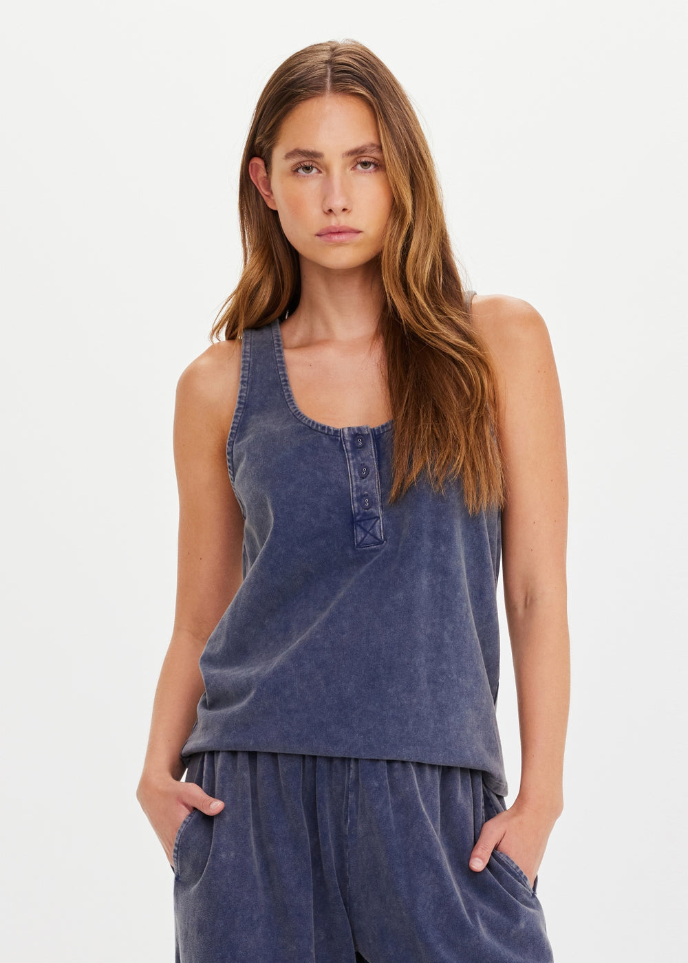 Soho Kapri Racerback Tank - Blue