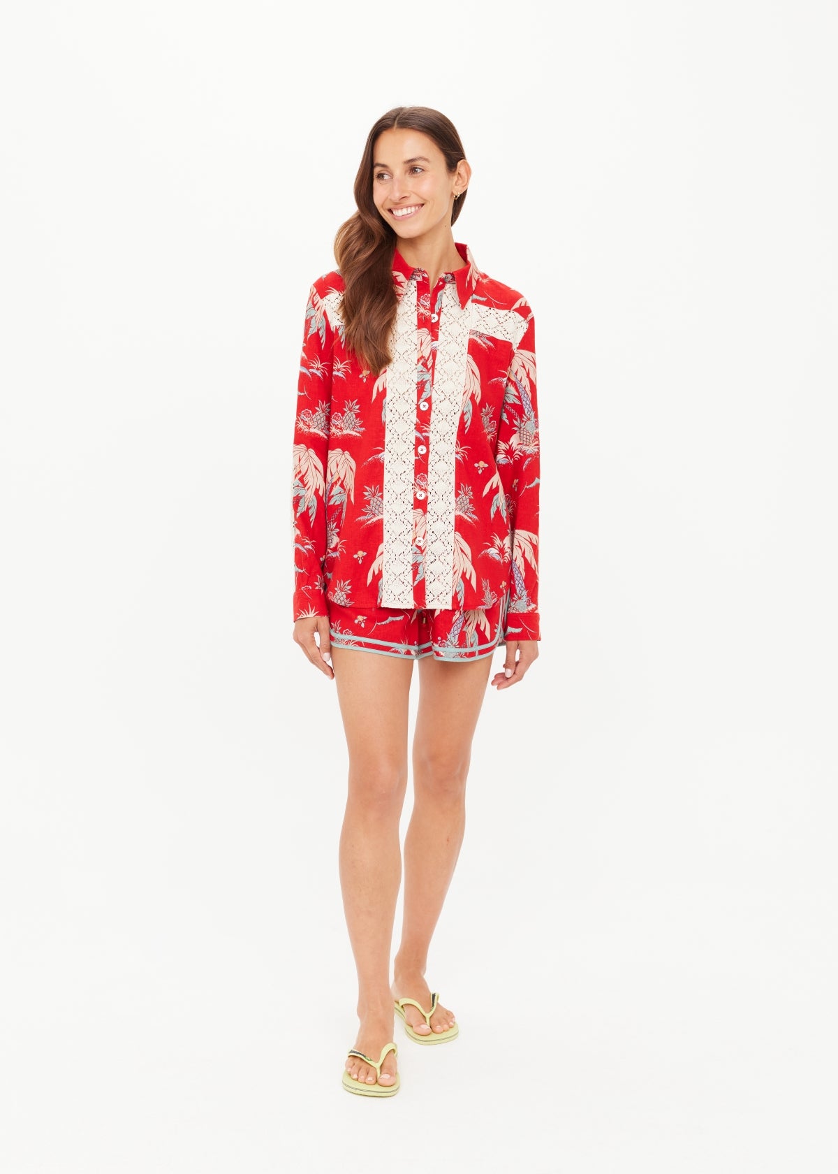 Palma Bobbi Collared Shirt - Red