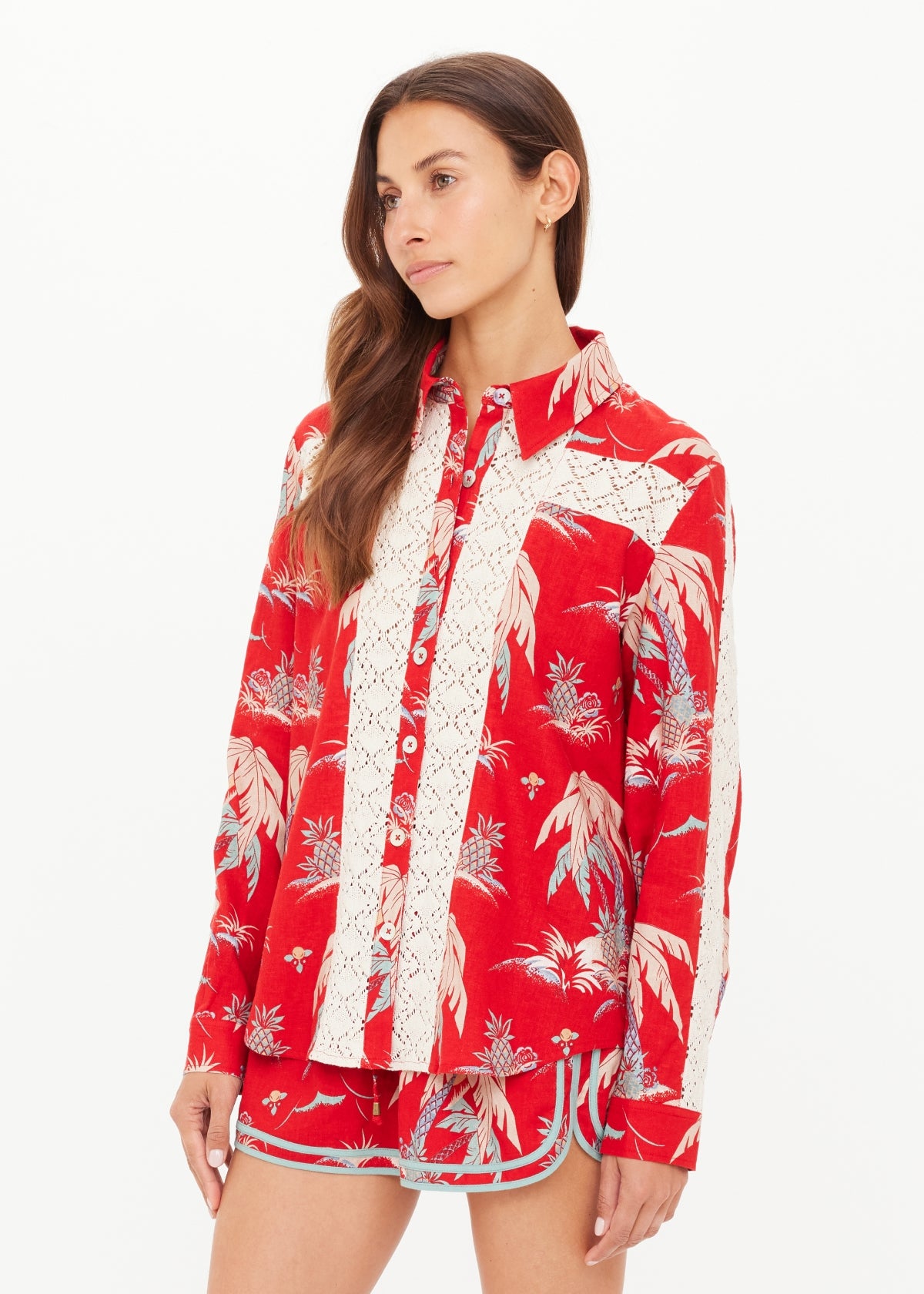 Palma Bobbi Collared Shirt - Red