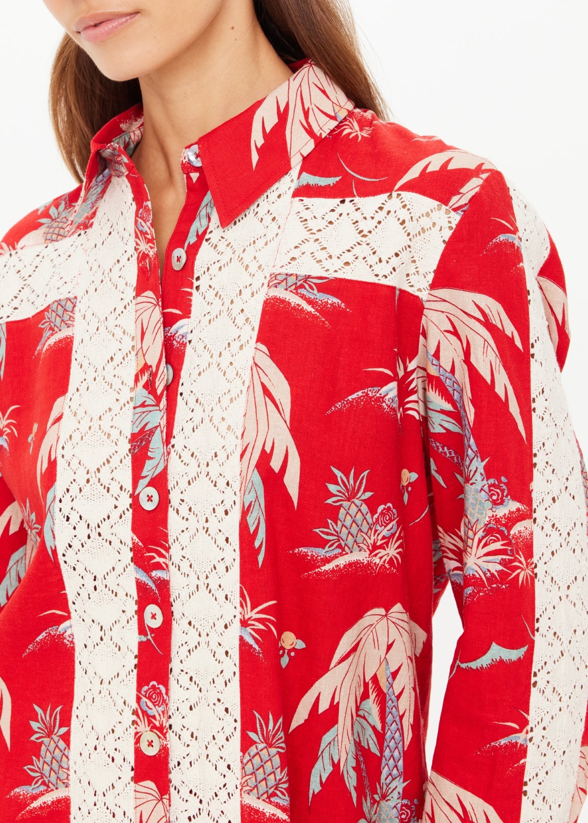 Palma Bobbi Collared Shirt - Red