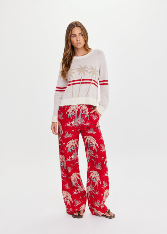 Palma Sierra Wide Leg Pant - Red