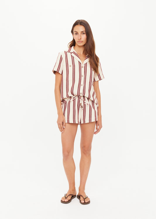 Baja Lucie Drawstring Short - Stripe