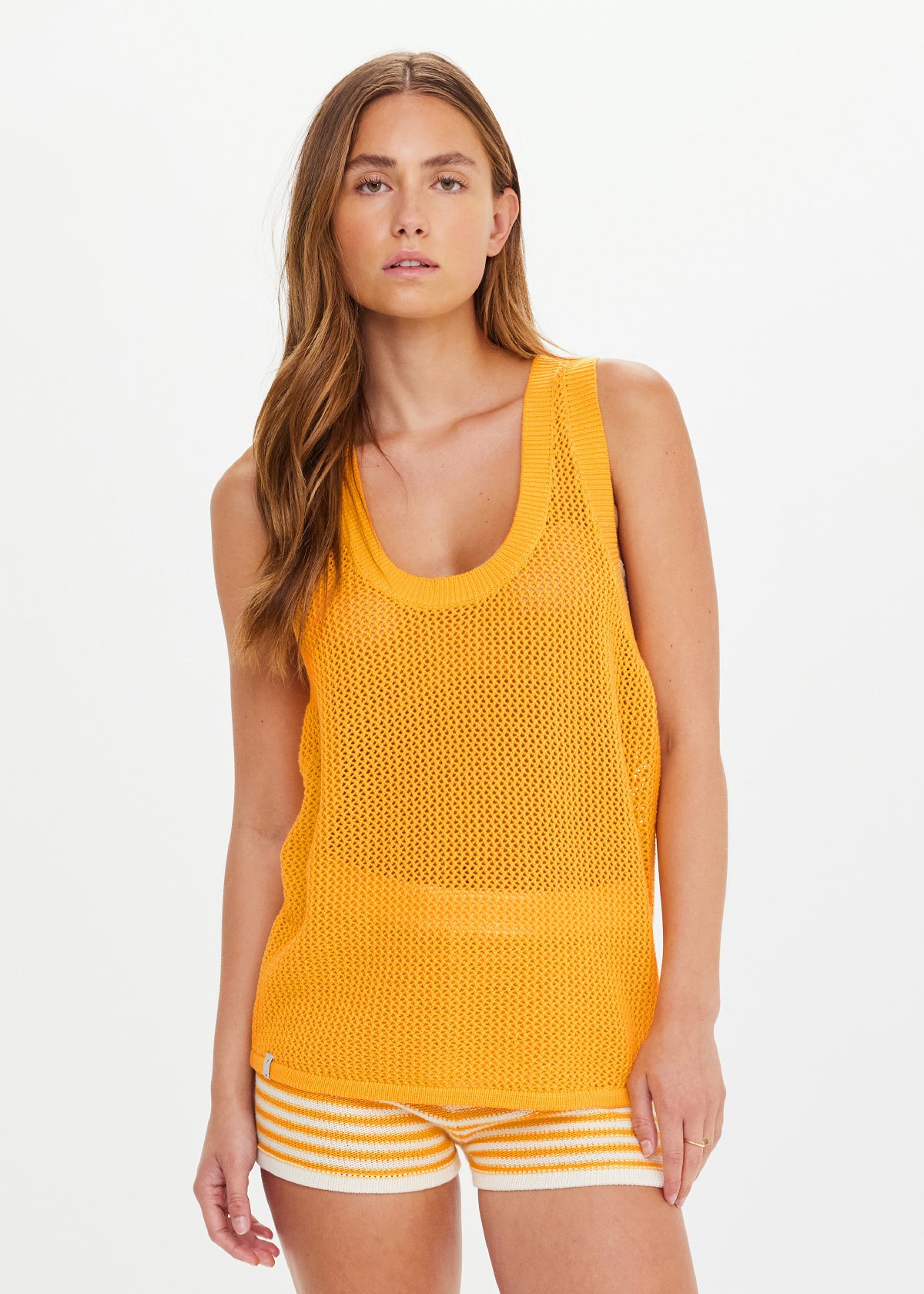 Fenway Wales Knit Tank - Yellow