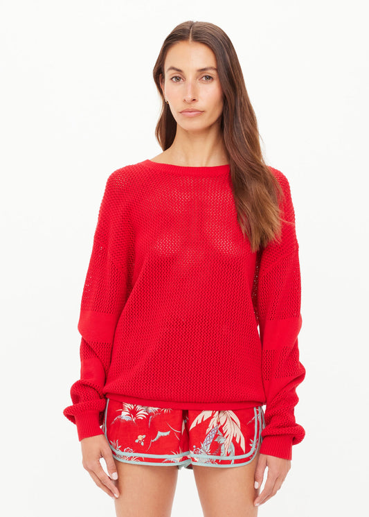 Fenway Sebastian Knit Crew - Cherry
