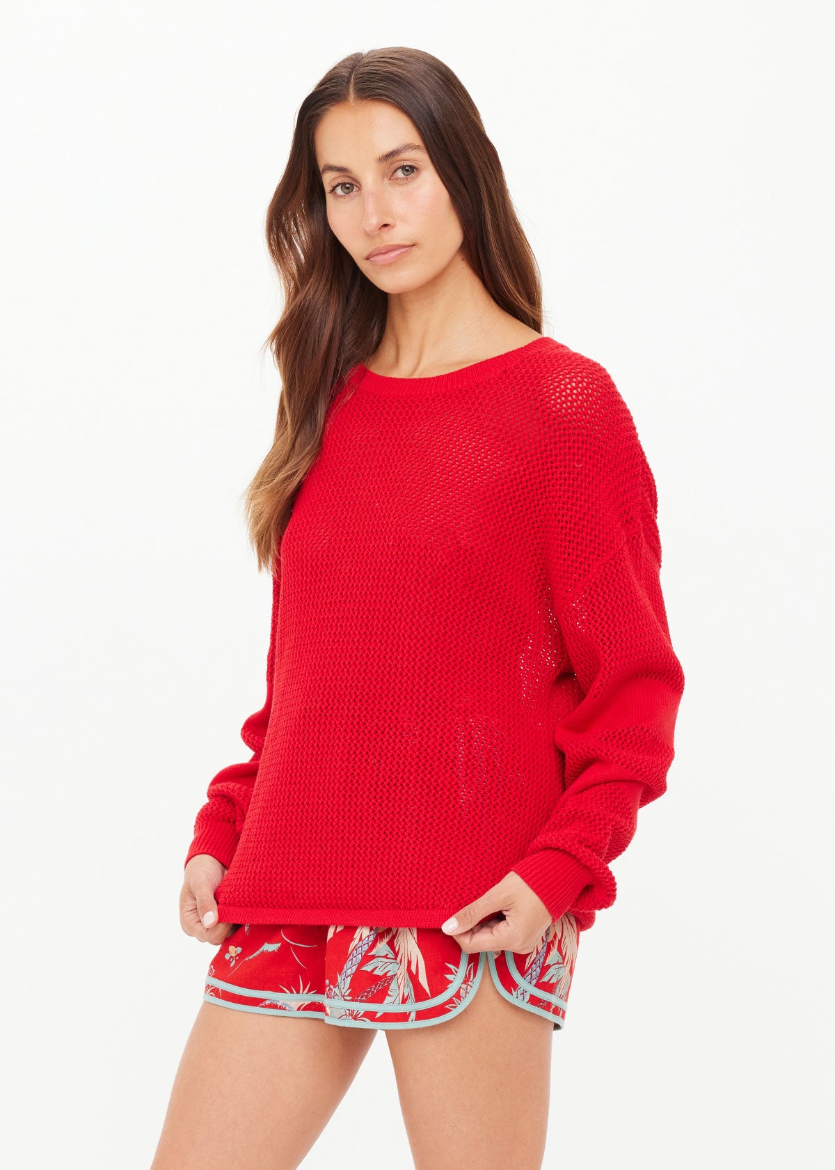 Fenway Sebastian Knit Crew - Cherry