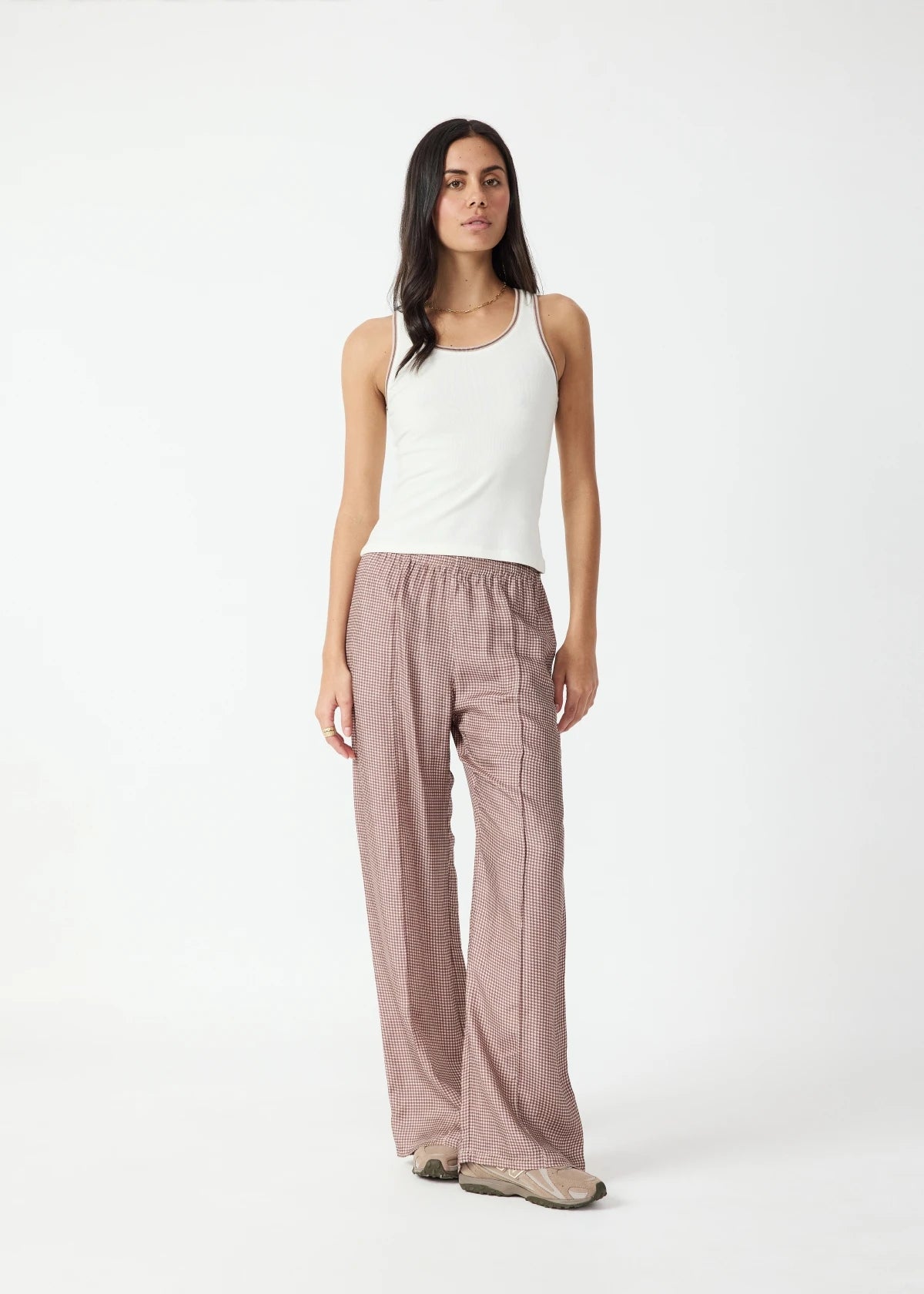 Palacio Marnie Panelled Wide Leg Pant - Check