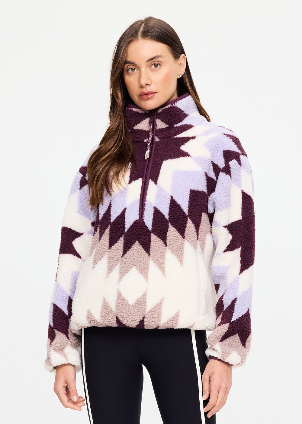 Harlow Fleece Pullover - Geo