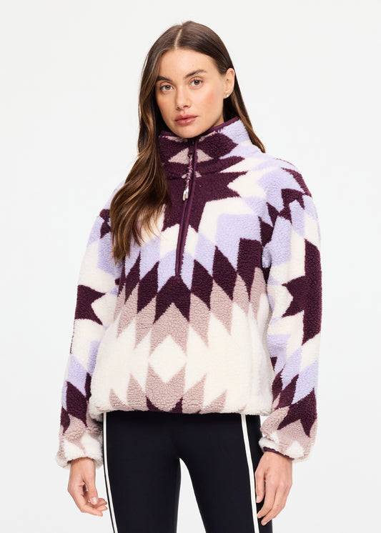 Harlow Fleece Pullover - Geo