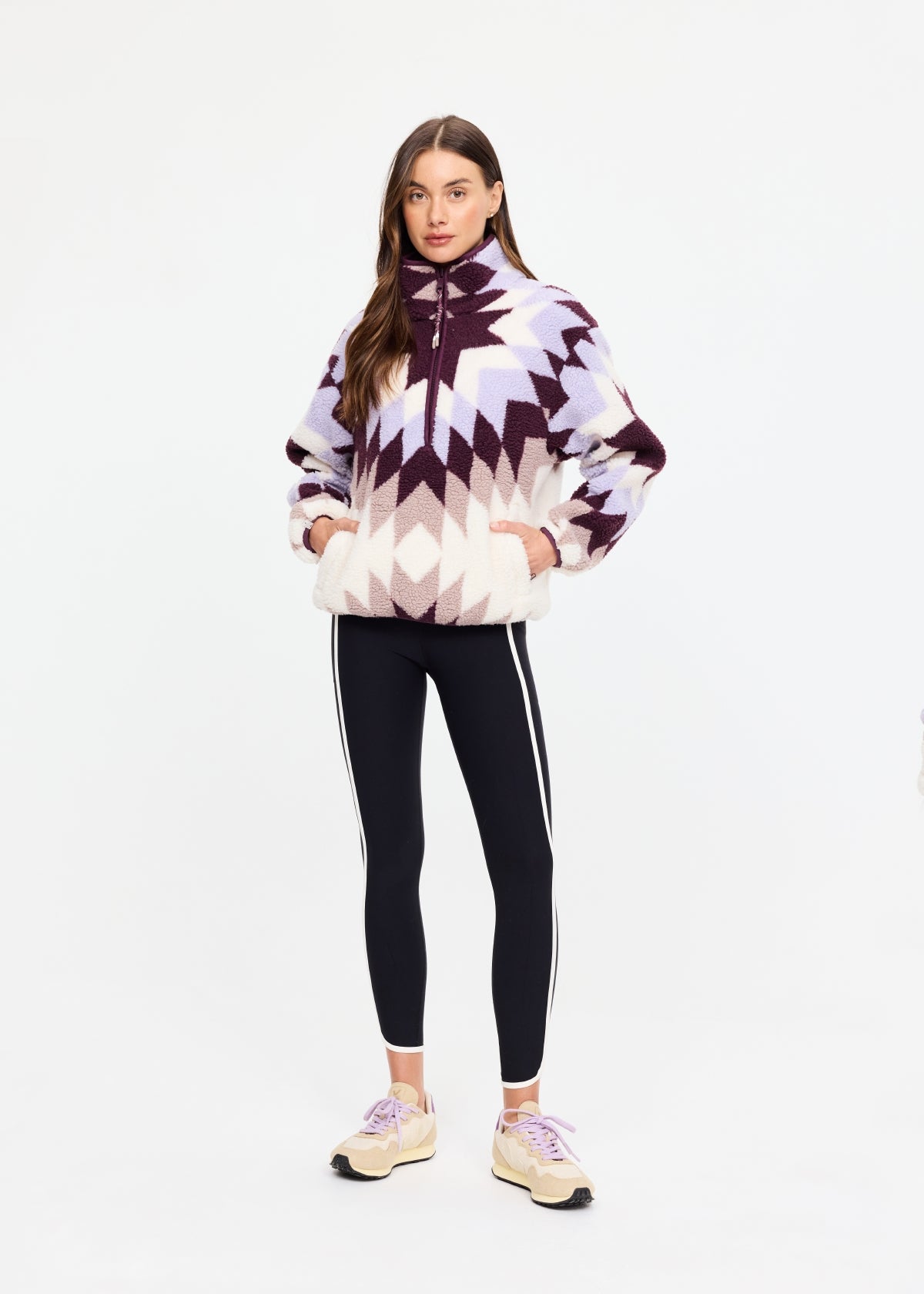 Harlow Fleece Pullover - Geo