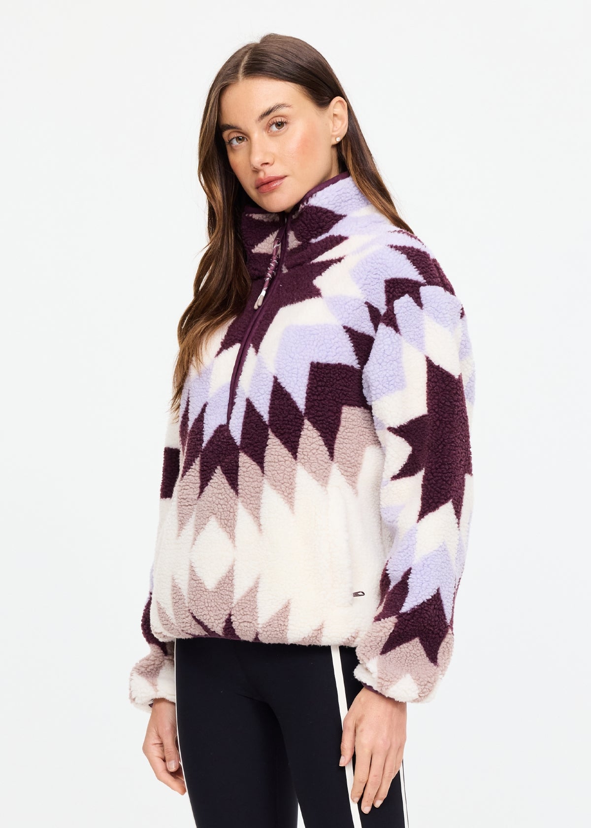Harlow Fleece Pullover - Geo
