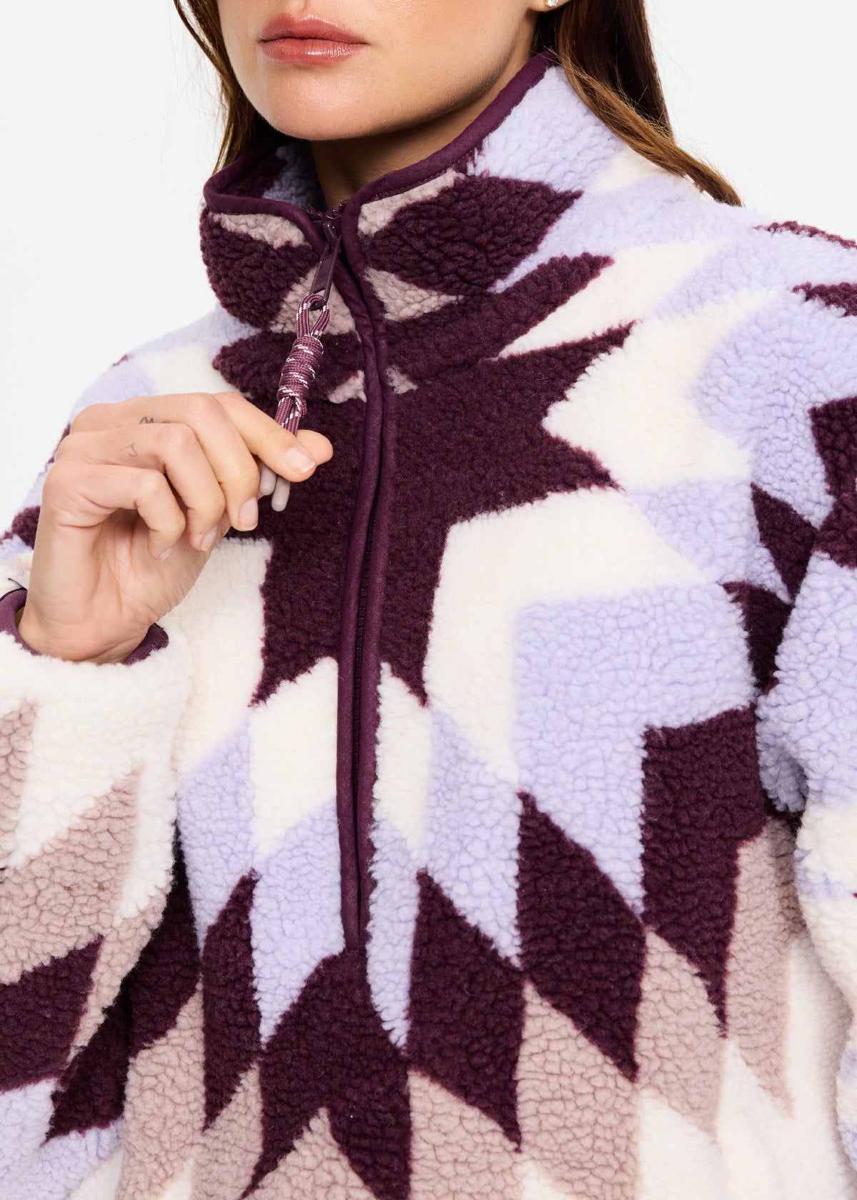 Harlow Fleece Pullover - Geo