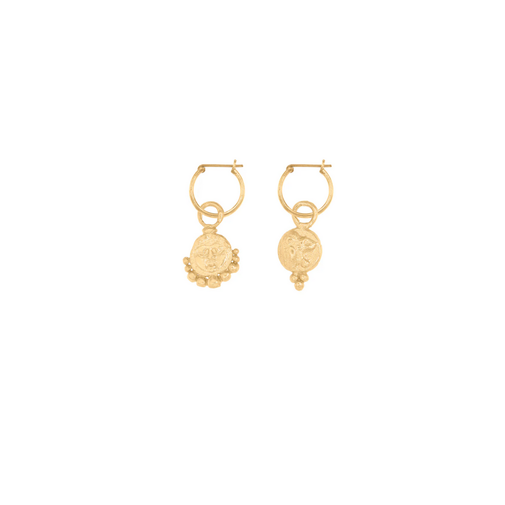 Gorgoneion Lion Hoops Earrings