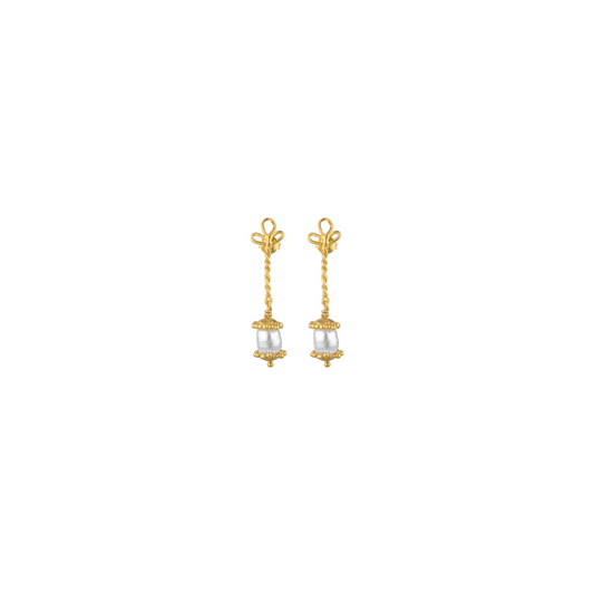 Florizel Earrings in Pearl - 18K Gold Plated