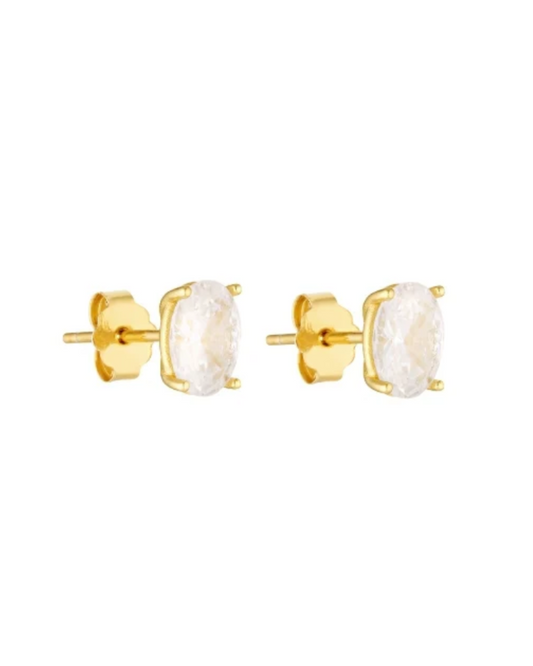 Oval Studs - Gold