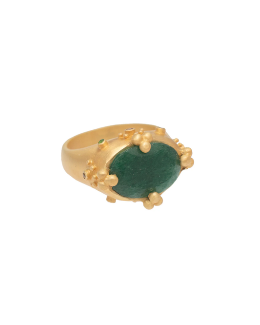 Atlas Ring with Green Aventurine