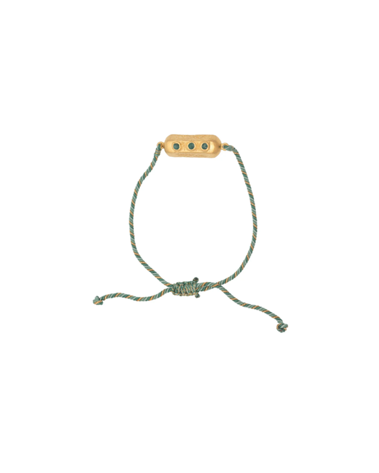 Brahma Green Aventurine Talisman Bracelet with Green Cord